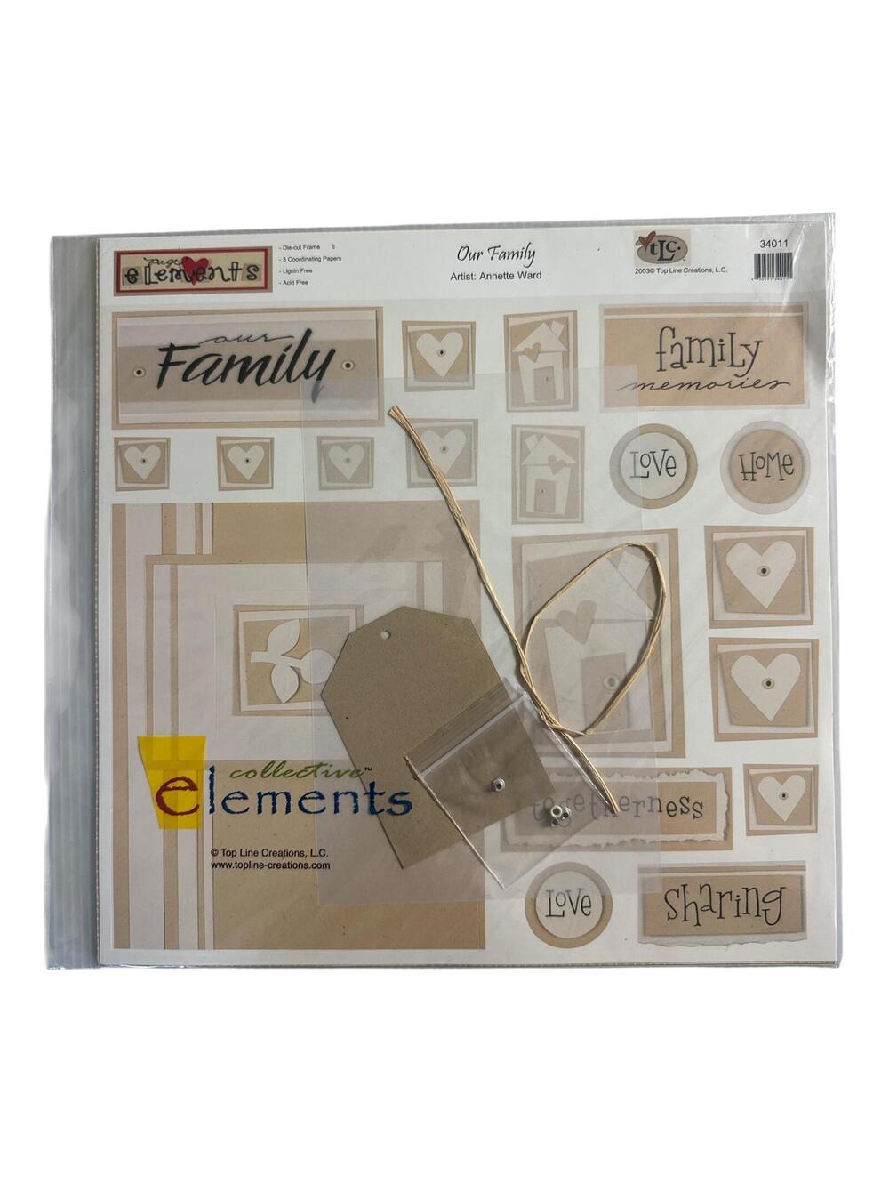 TLC 2003 Our Family Scrapbook Page Layout & Bonus Tag Kit